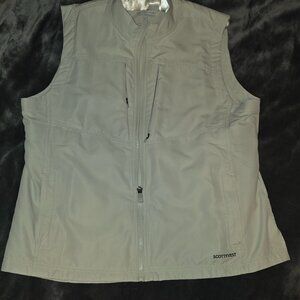 ScotteVest Travel Vest, XL, 16 pockets.  Model  LightEST Vest. Color Stone. NEW